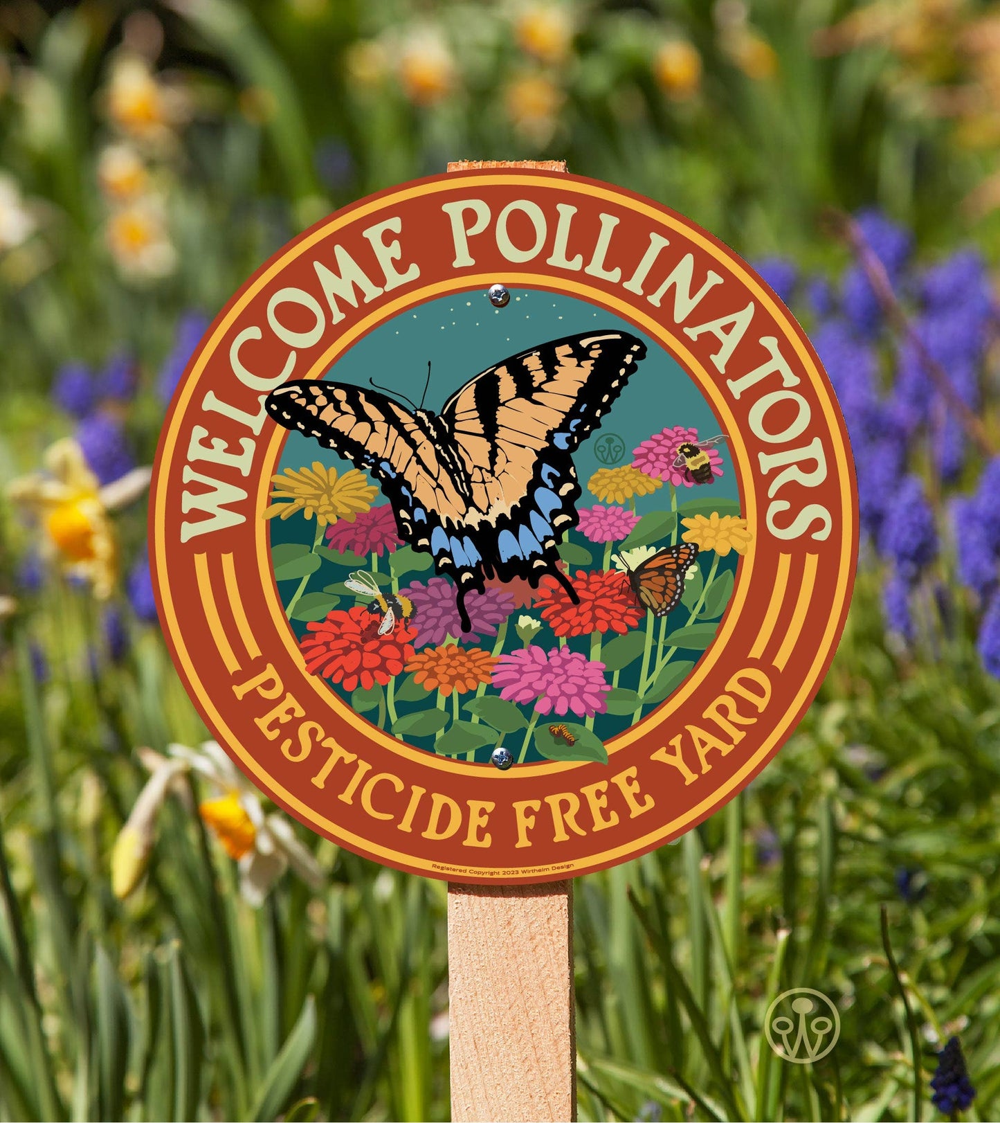 Welcome Pollinators -Swallowtail- Garden Sign: None